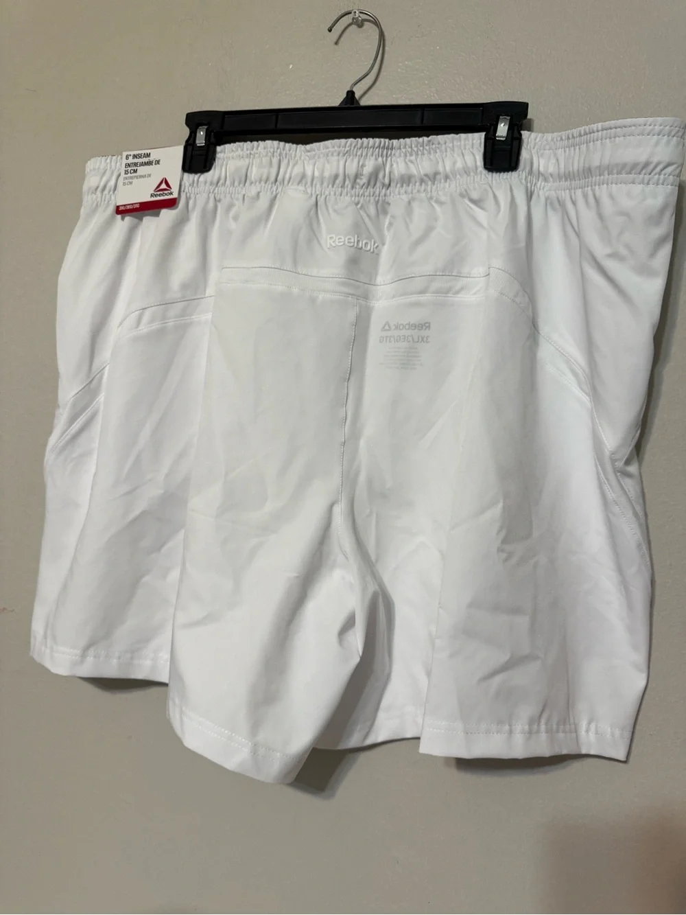 Reebok Men’s White Athletic Drawstring Shorts